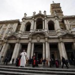 Papa Francesco nella basilica di Santa Maria Maggiore